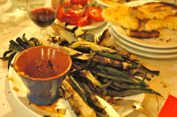 calcots and the sauce